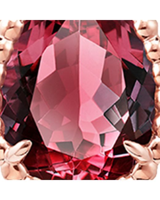 Boucheron Metallic Small Rose And Garnet Serpent Bohème Motif Necklace