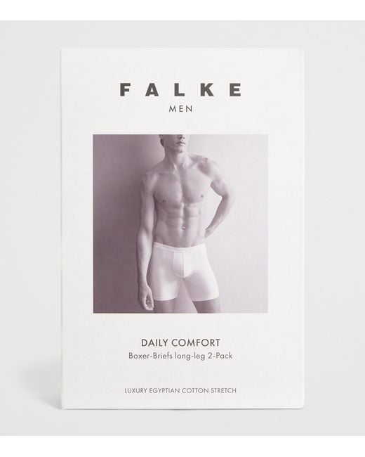 Falke Black Stretch-Egyptian Cotton Boxer Briefs for men
