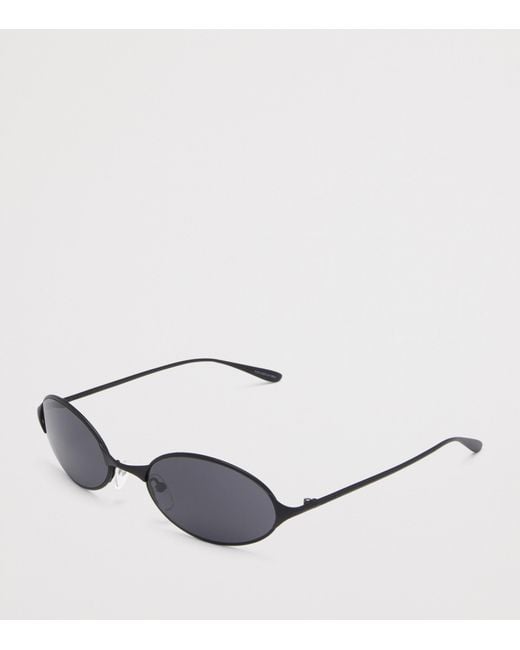 McQueen Blue Metal Sunglasses