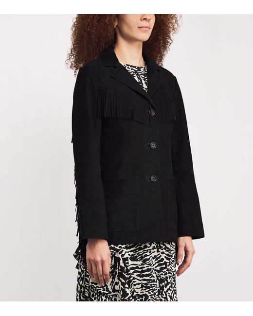 Rixo Black Suede Teagan Jacket