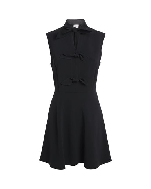 Claudie Pierlot Black Tie-Front Mini Dress
