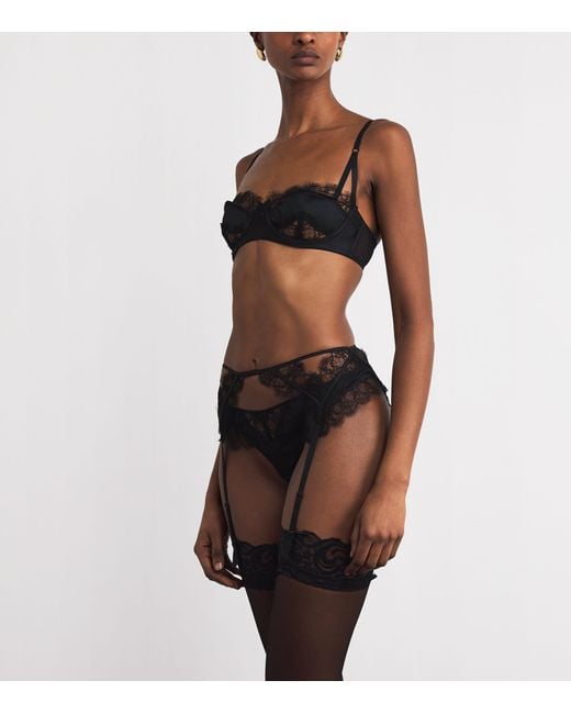 Kiki de Montparnasse Black Lace-Insert Garter Belt