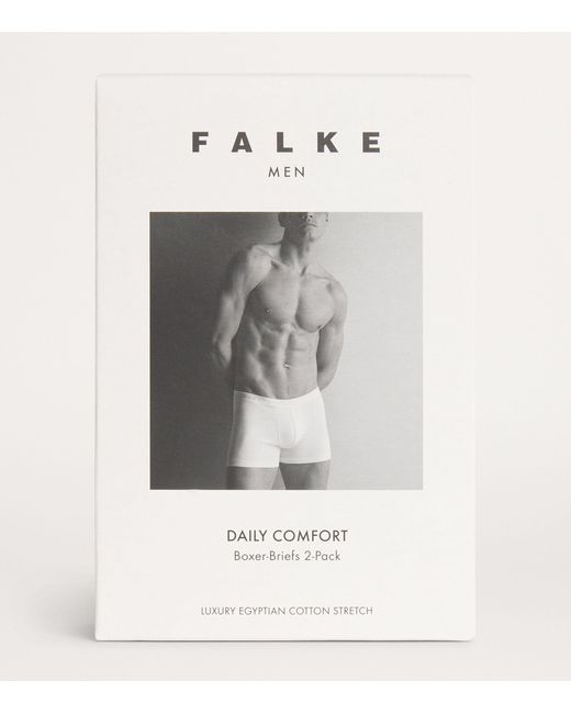 Falke White Daily Comfort Boxer Briefs (pack Of 2) for men