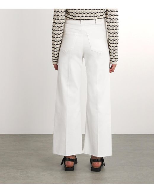 PAIGE White Anessa Wide-Leg Jeans