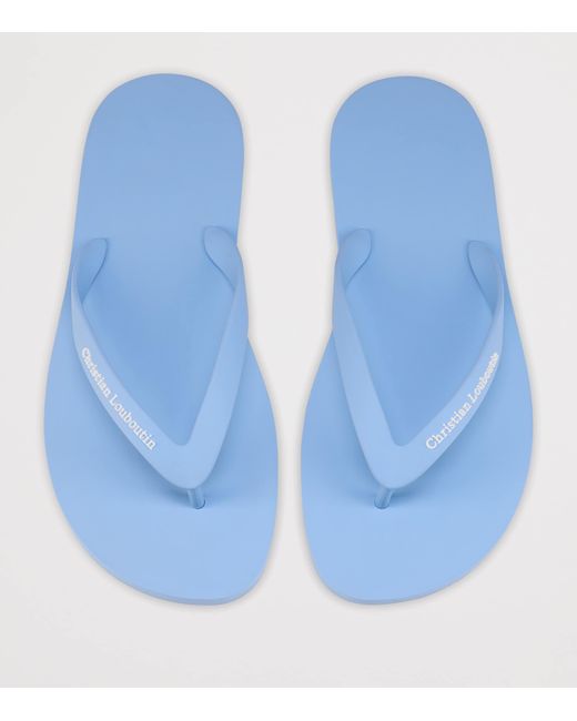 Christian Louboutin Blue The Summer Flat Rubber Sandals for men