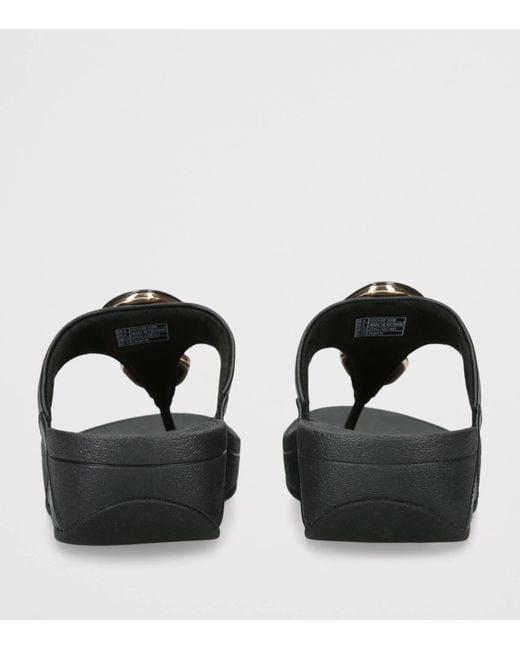 Fitflop Black Marble Stone Lulu Toe-Post Sandals 50