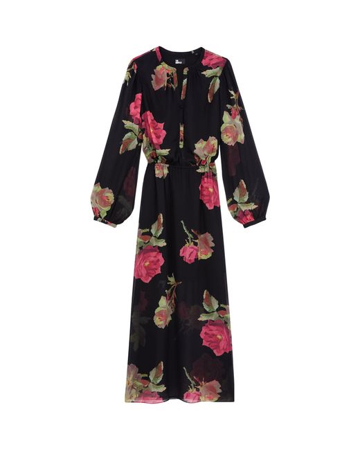 The Kooples Red Floral Print Maxi Dress