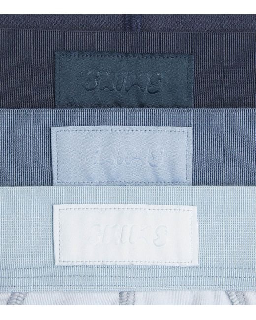 Skims Blue Stretch-Cotton Briefs for men