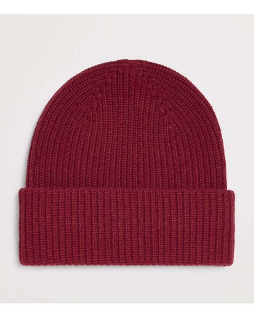 Weekend by Maxmara Red Virgin Wool Monogram Beanie