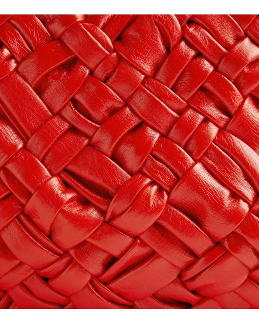 Bottega Veneta Red Small Leather Kalimero Cha-cha Shoulder Bag