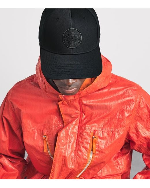 Canada Goose Black Logo Patch Cap for men