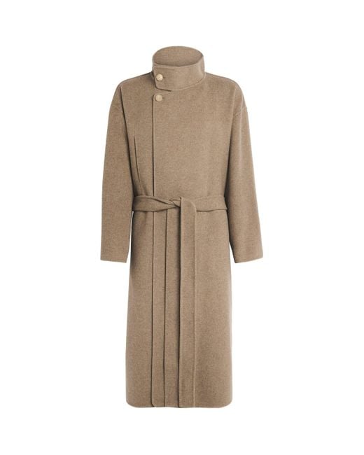 Fear Of God Natural Wool-Cashmere Asymmetic Overcoat for men