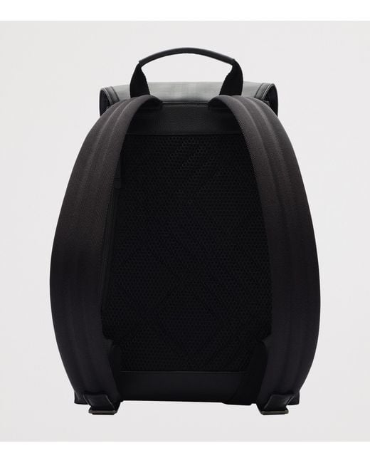Burberry Black City Check Clip Backpack for men