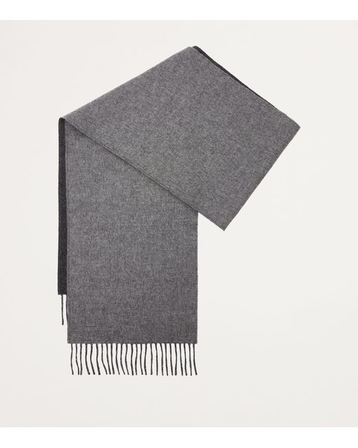 Loewe Gray Wool-Cashmere Anagram Scarf