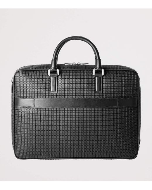 Serapian Black Slim Stepan Briefcase for men