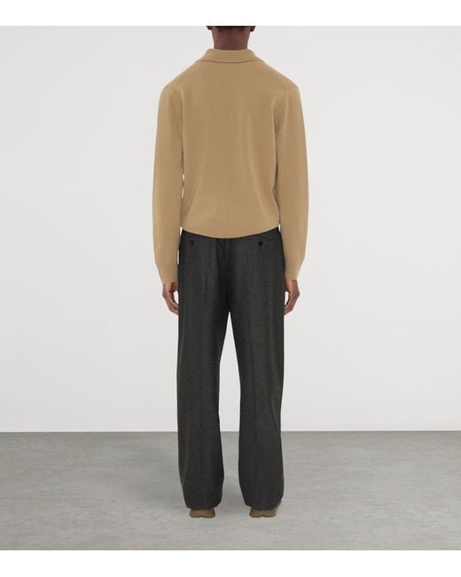 Burberry Natural Long-Sleeve Polo Shirt for men