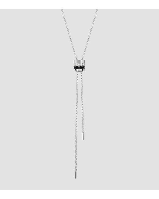 Boucheron White Small And Diamond Quatre Edition Tie Necklace