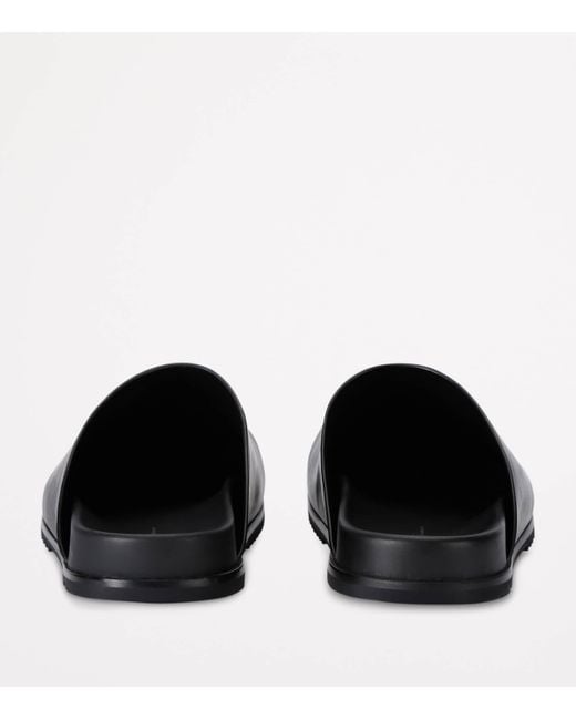Rick Owens Black Leather Granola Mules