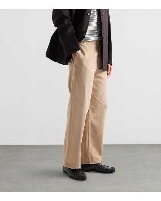 Prada Natural Cotton Gabardine Trousers for men