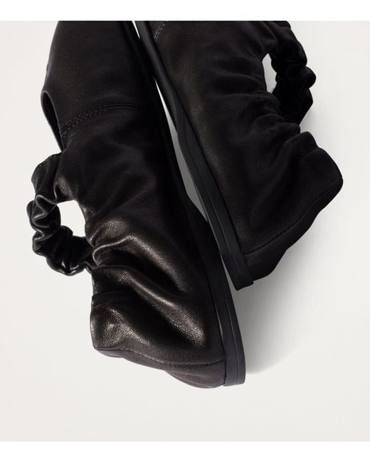 Miu Miu Black Leather Ballerina Flats For