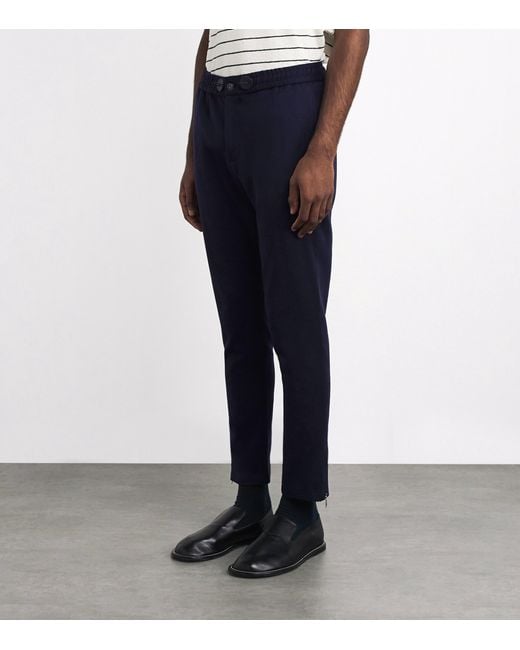 Alan Scott Blue Cashmere-Blend Sweatpants for men
