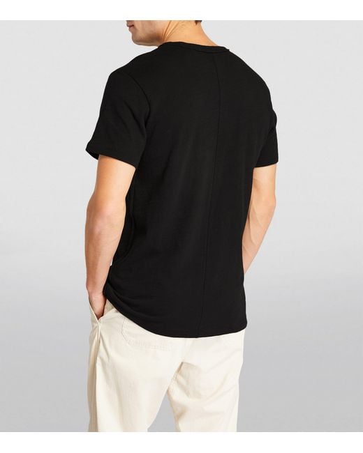 Rag & Bone Black Cotton Crew-Neck T-Shirt for men