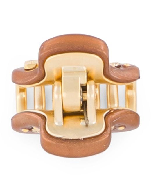 Alexandre De Paris Natural Plated Mini Claw Hair Clip
