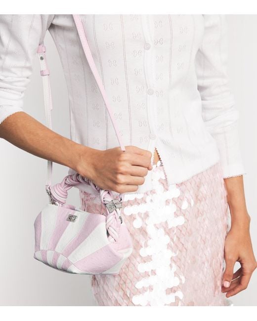 Ganni Pink Mini Bou Top-Handle Bag