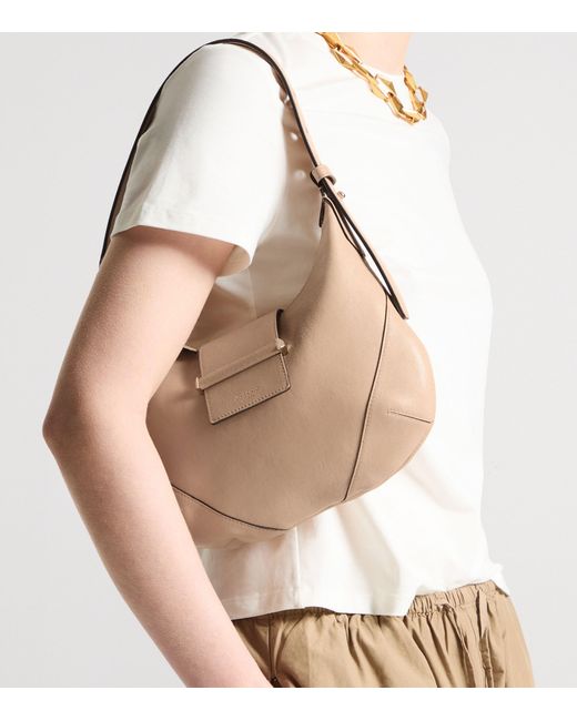 Jimmy Choo Natural Bar Lambskin Shoulder Bag