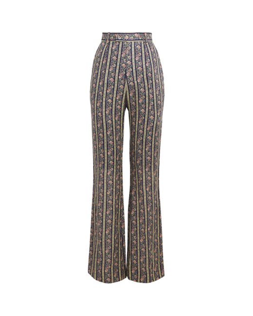 Vivienne Westwood Gray Linen Floral Ray Trousers