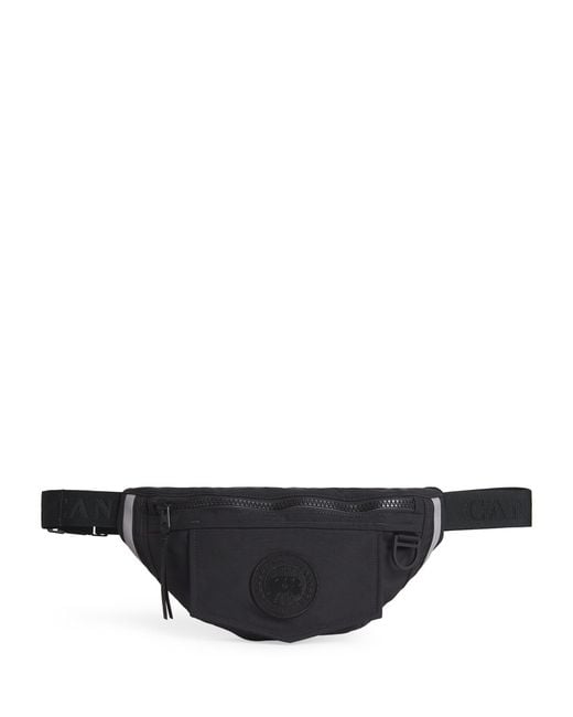 Canada Goose Black Logo Belt Bag for men