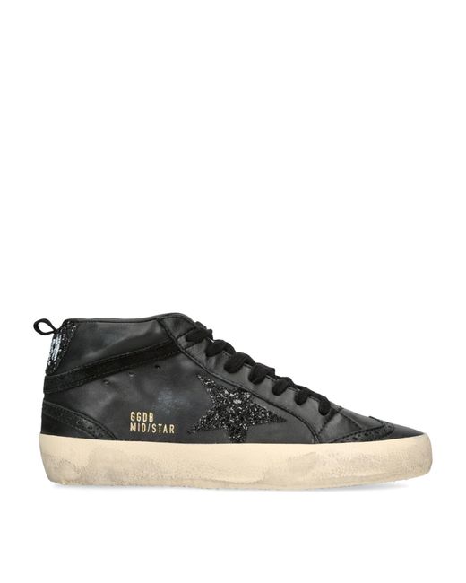 Golden Goose Deluxe Brand Brown Leather Mid Star 9010 Sneakers