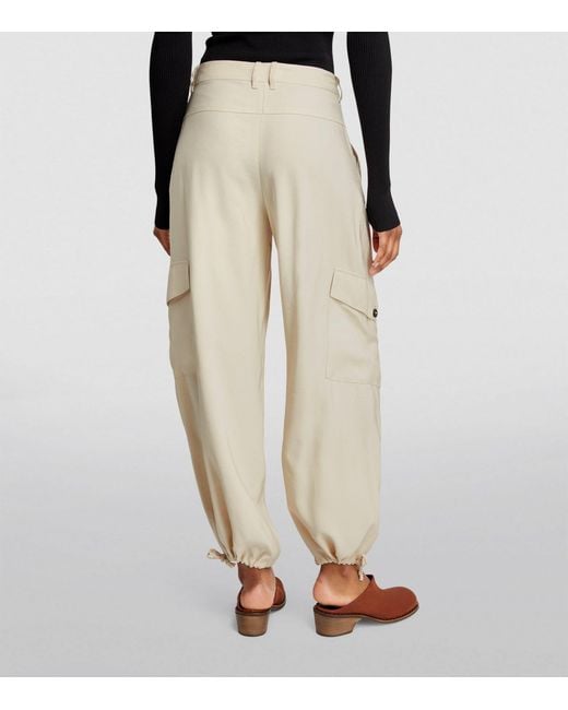 MAX&Co. Natural Twill Cargo Trousers