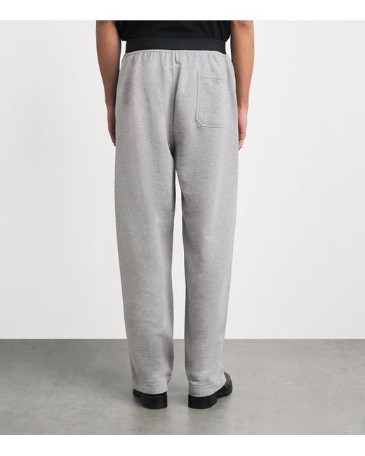 MM6 by Maison Margiela Gray Cotton-Blend Wide-Leg Sweatpants for men