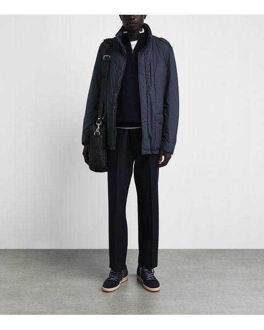 Herno Blue Technical Padded Jacket for men