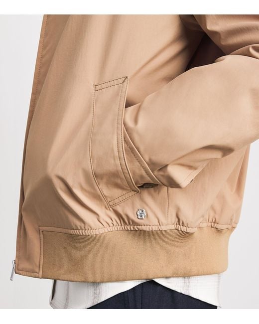 Boss Natural Check-Lined Water-Repellent Jacket for men