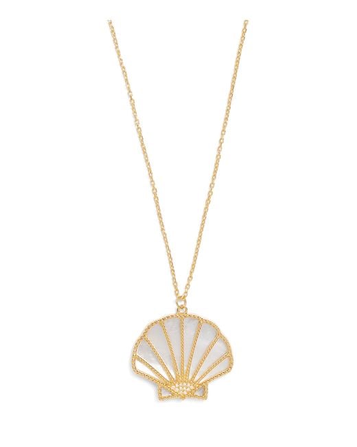 L'Atelier Nawbar Metallic Diamond And Mother-Of-Pearl Shell N*93 Necklace