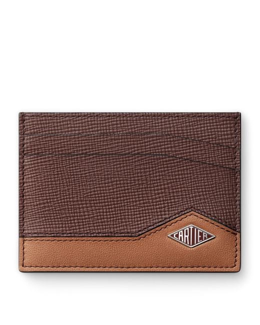 Cartier Brown Leather Losange Card Holder for men