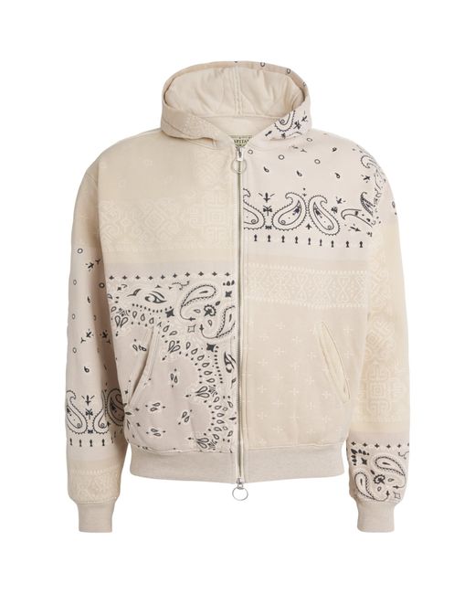 Kapital Natural Cotton Quilted Bandana Hoodie for men