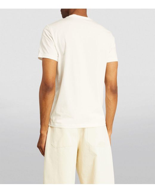 Fred Perry White Cotton Logo T-shirt for men