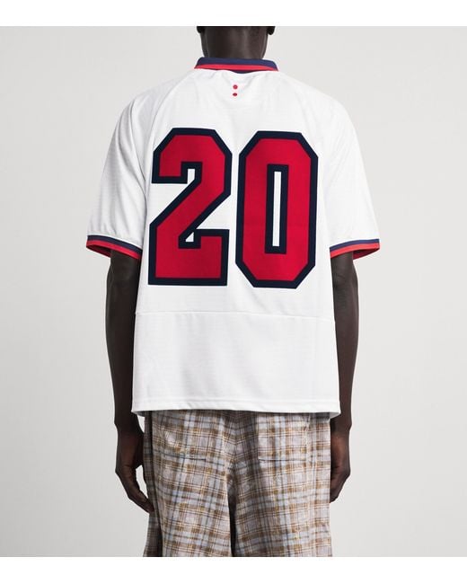 About Blank White Monogram Football Jersey T-Shirt for men
