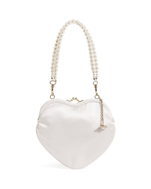Vivienne Westwood White Belle Heart Top-handle Bag