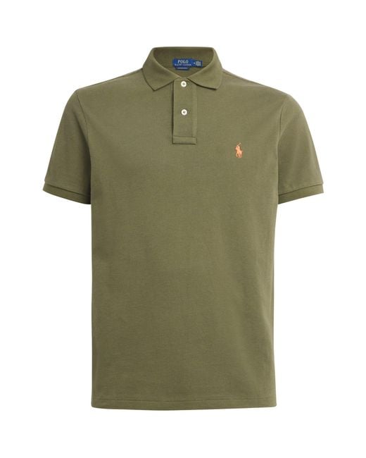Polo Ralph Lauren Green Cotton Mesh Polo Pony Polo Shirt for men
