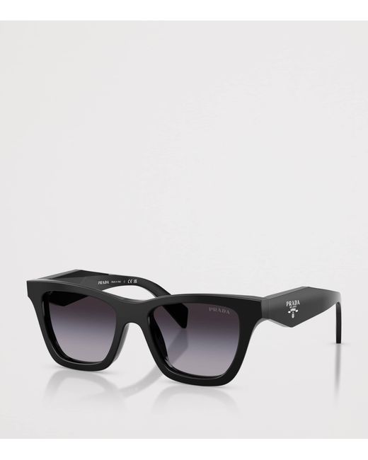 Prada Black Acetate Square Sunglasses
