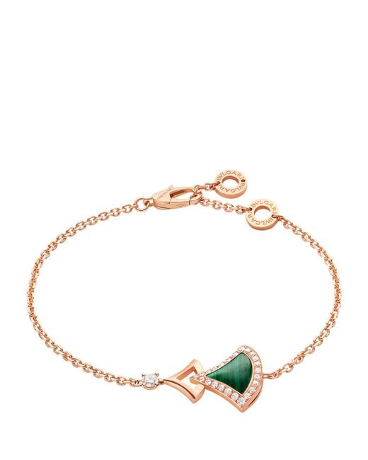 BVLGARI Metallic Diamond And Malachite Divas' Dream Bracelet