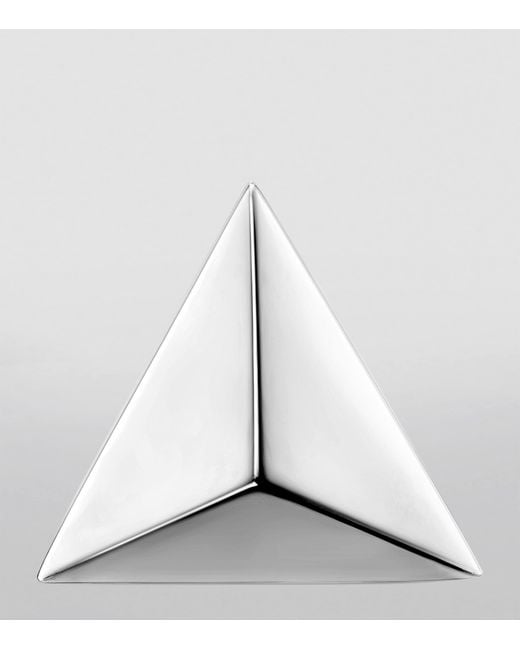Maria Tash White Faceted Triangle Threaded Stud Earring