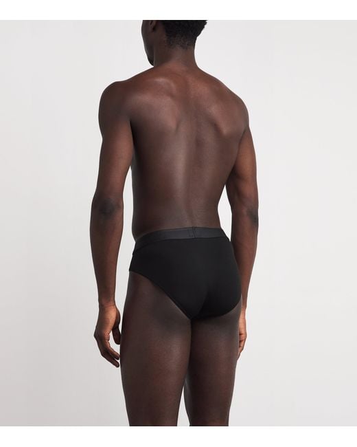 Sunspel Black Tencel-Blend Stretch Briefs for men