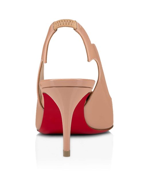 Christian Louboutin Pink Hot Chick Sling Patent Leather Slingback Pumps 70