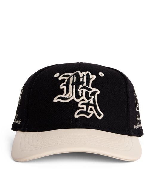 Amiri Black Ma Spirit Logo Baseball Cap for men