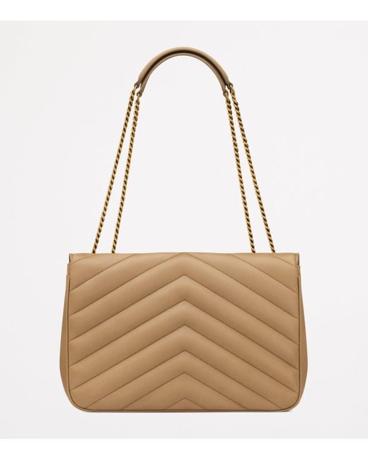 Saint Laurent Natural Large Loulou Shoulder Bag